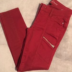 WHBM Red Skimmer Jeans
